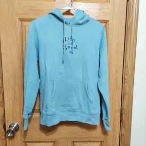 Life is Good‎ Blue Sweatshirt Hoodie Jacket Women's Size M